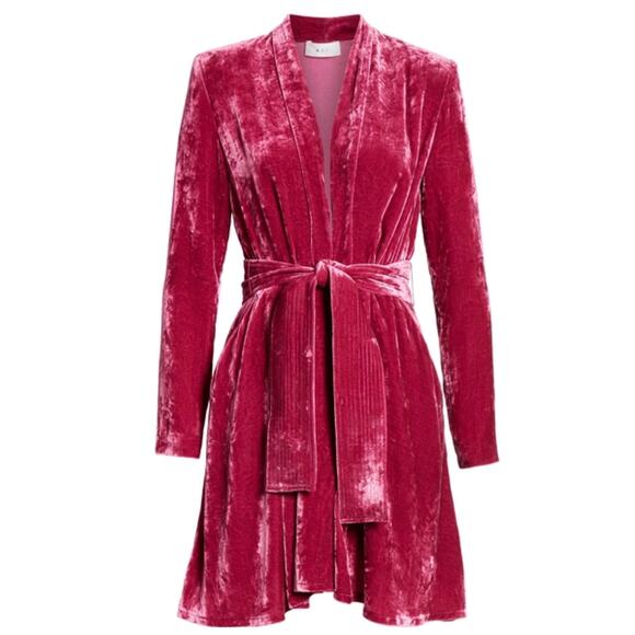 A.L.C. Kiera Dress Crushed Velvet Pink - Picture 3 of 13
